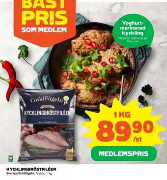 Coop KYCKLINGBRÖSTFILÉER Guldfågeln erbjuda