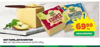 Coop OST FAMILJEFAVORITER Arla erbjuda