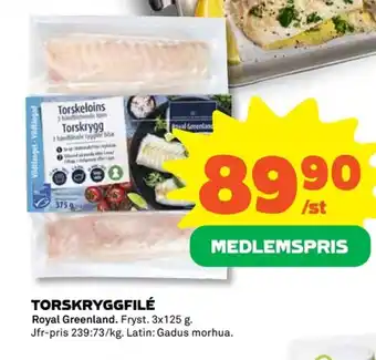 Coop TORSKRYGGFILÉ Royal Greenland erbjuda