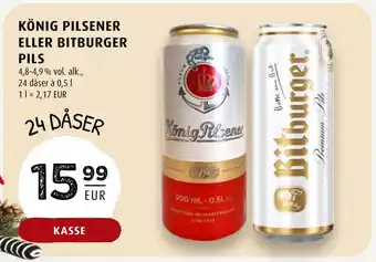 Scandinavian Park König pilsener eller bitburger pils erbjuda
