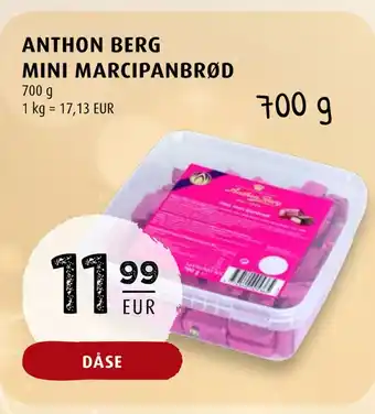 Scandinavian Park Anthon berg mini marcipanbrød erbjuda
