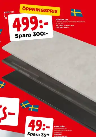 Jem&Fix Bänkskiva erbjuda