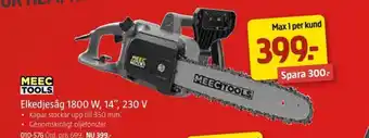 Jula MEEC TOOLS Elkedjesåg 1800 W, 14", 230 V erbjuda