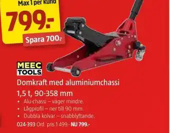 Jula Domkraft med aluminiumchassi erbjuda