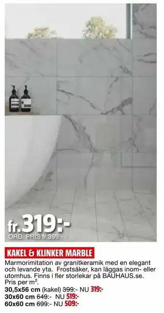 Bauhaus Kakel & klinker marble erbjuda