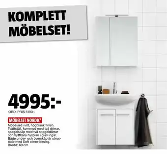 Bauhaus Möbelset nordic 3 erbjuda