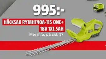 Bauhaus Häcksax ry18ht40a-115 one+ 18v 1x1.5ah erbjuda