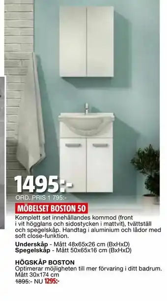 Bauhaus Möbelset boston 50 erbjuda