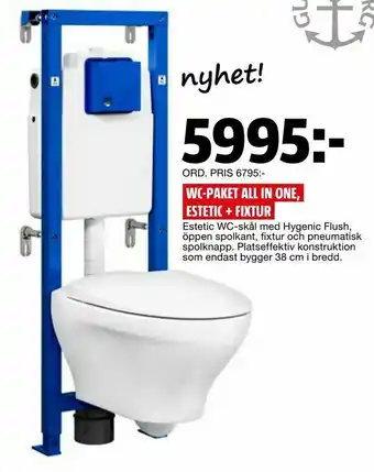 Bauhaus Wc-paket all in one, estetic + fixtur erbjuda