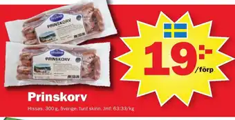 Pekås Prinskorv Hissas erbjuda