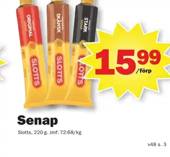 Pekås Senap Slotts erbjuda