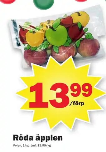 Pekås Röda äpplen erbjuda