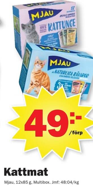 Pekås Kattmat Mjau erbjuda