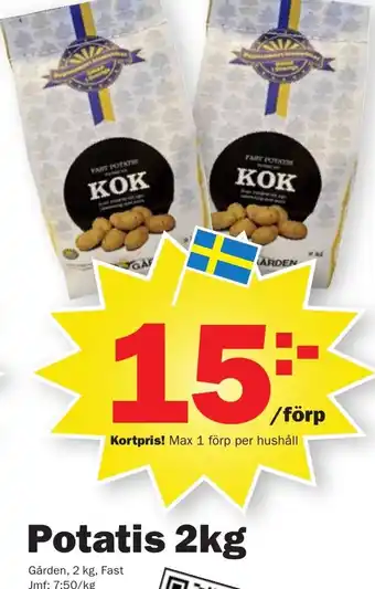 Pekås Potatis 2kg erbjuda