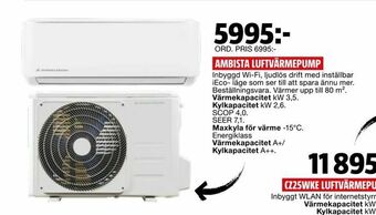 Bauhaus Ambista luftvärmepump erbjuda