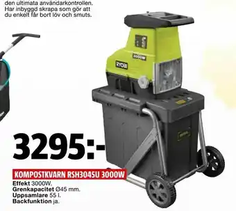 Bauhaus Kompostkvarn rsh3045u 3000w erbjuda