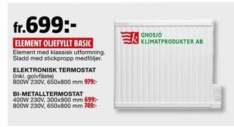 Bauhaus Element oljefyllt basic erbjuda