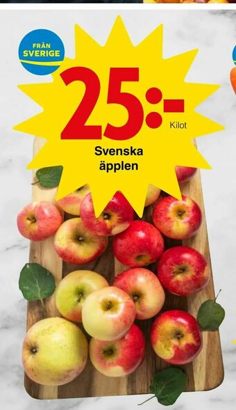 Matöppet Svenska äpplen erbjuda