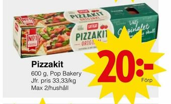 Matöppet Pizzakit erbjuda