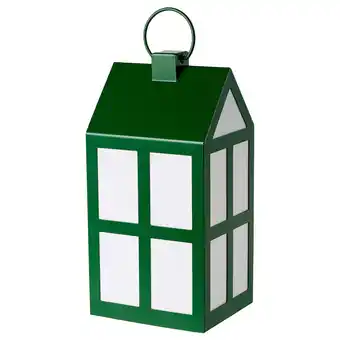 IKEA Stråla led dekorativ bordslampa, hus batteridriven/grön, 28 cm erbjuda