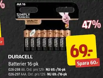 Jula Batterier 16-pk erbjuda
