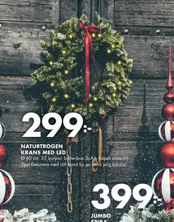 ÖoB Naturtrogen krans med led erbjuda