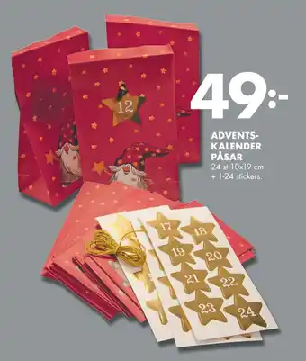 Adventskalender påsar