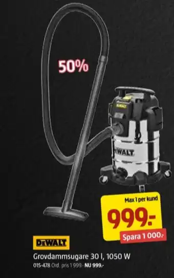 Jula Dewalt grovdammsugare erbjuda