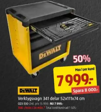 Jula Dewalt verktygsvagn erbjuda