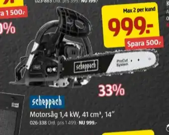 Jula Scheppach motorsåg erbjuda