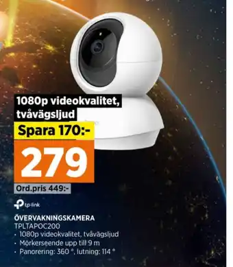 Power Tp-link övervakningskamera erbjuda