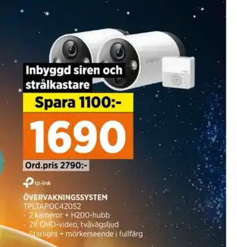 Power Tp-link övervakningskamera erbjuda