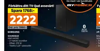 Power Samsung soundbar erbjuda