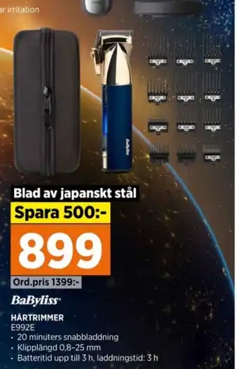 Power Babyliss hårtrimmer erbjuda