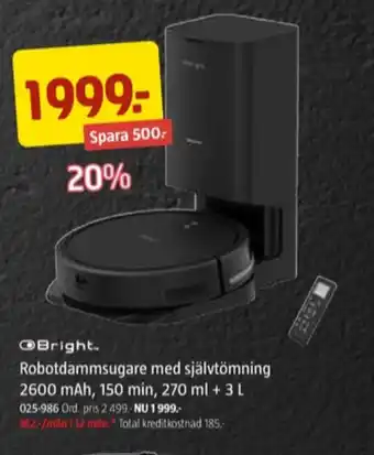 Jula Bright lightning robotdammsugare erbjuda