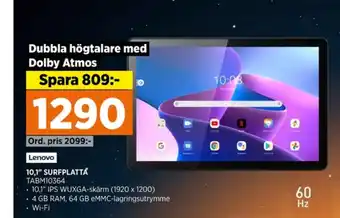 Power Lenovo surfplatta erbjuda