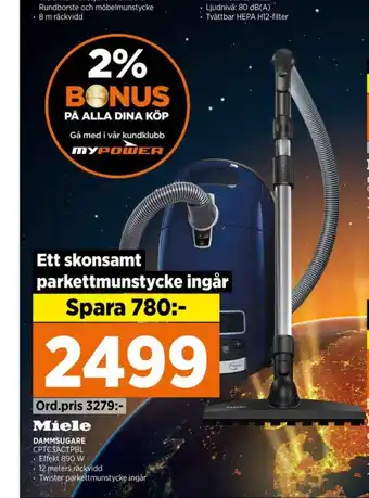 Power Miele dammsugare erbjuda