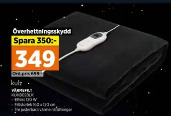 Power Kulz värmefilt erbjuda
