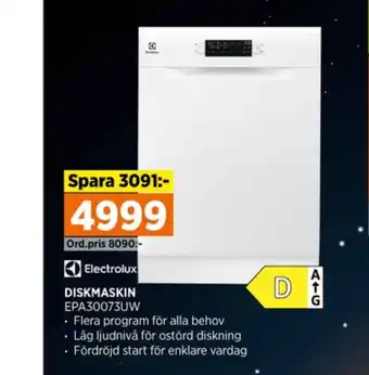 Power Electrolux diskmaskin erbjuda