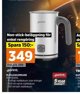 Power Point mjölkskummare erbjuda