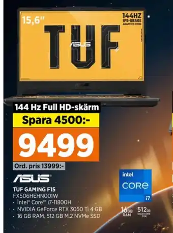 Power Asus laptop erbjuda