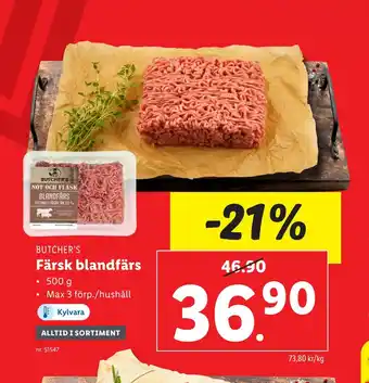 Lidl Färsk blandfärs erbjuda