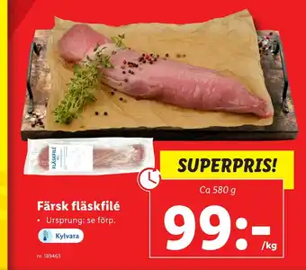Lidl Färsk fläskfilé erbjuda