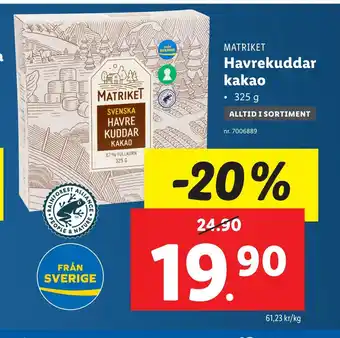 Lidl Havrekuddar kakao erbjuda