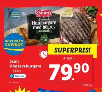 Lidl Scan högrevsburgare erbjuda