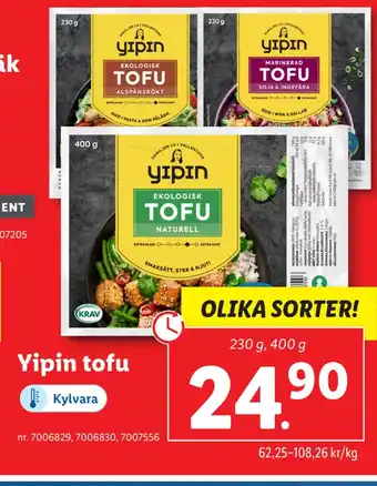 Lidl Yipin tofu erbjuda