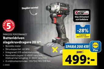 Batteridriven slagskruvdragare 20 v