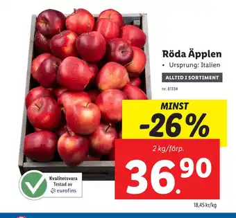 Lidl Röda äpplen erbjuda