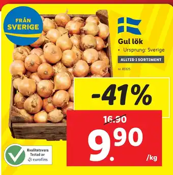 Lidl Gul lök erbjuda