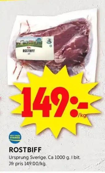 ICA Kvantum Ica rostbiff erbjuda